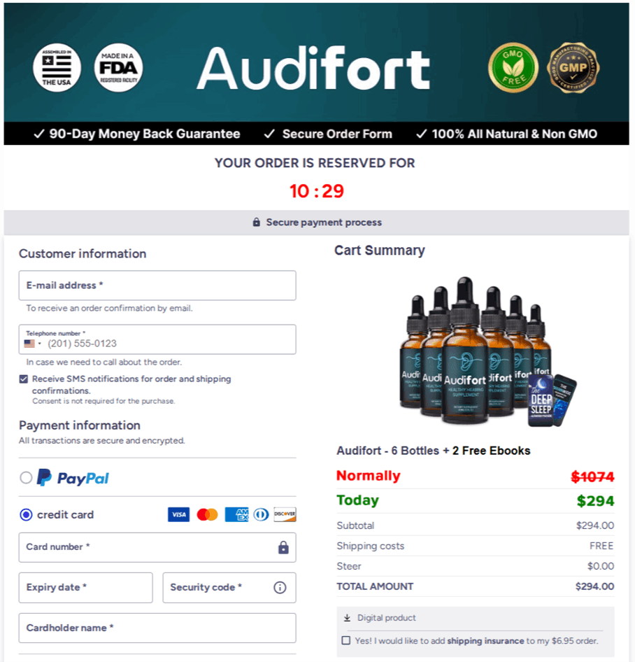 Audifort Checkout